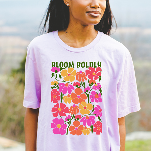 Bloom Boldly — Lightweight 100% Cotton Unisex Tshirt