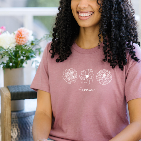 Flower Farmer Blooms — Lightweight 100% Cotton Unisex Tshirt