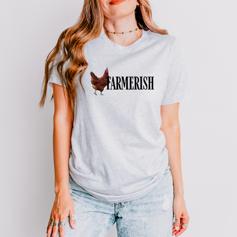 Farmerish Rhode Island Red Hen — Lightweight 100% Cotton Unisex Tshirt