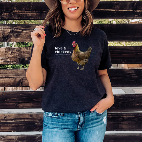 Love & Chickens — Lightweight 100% Cotton Unisex Tshirt